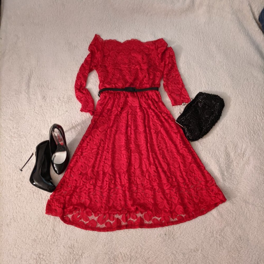 Red Lace Dress